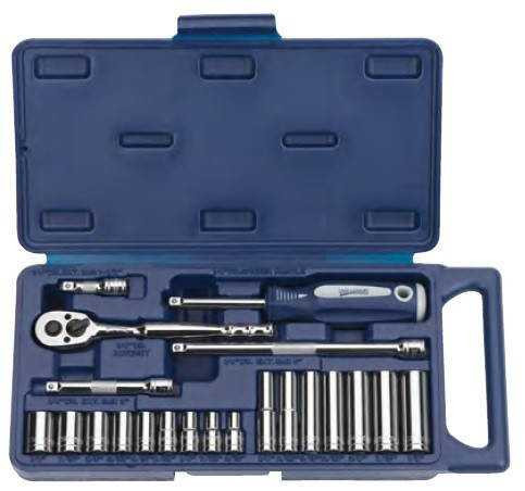 SAE Williams 1/4" Dr Socket & Drive Tool Set 21 Pcs - JHW50662B Pro Torque Tools