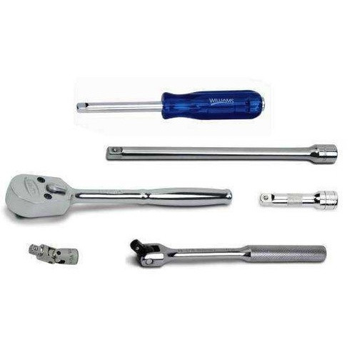6 Piece Williams 1/4" Dr Ratchet & Drive Tool Set - JHWDTM-6