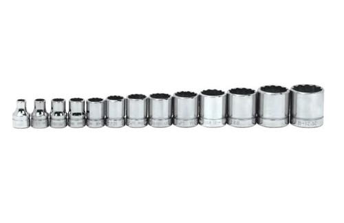 Williams 1/4 - 1" Williams 3/8" Dr Shallow Socket Set On Clip Rail 12 Pt 13 Pc- JHWWSB-13RC  Williams 1/4 - 1" Williams 3/8" Dr Shallow Socket Set On Clip Rail 12 Pt 13 Pc- JHWWSB-13RC