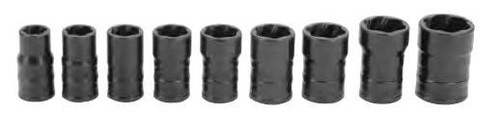 Williams 9 Piece Williams Turbosocket Salvage Socket Set On Clip Rail Metric - JHWTSMS3809