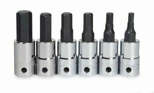 Williams 3 - 8MM Williams Hex Bit Socket Set 1/4 Dr - 6 Pcs - 30904-TH