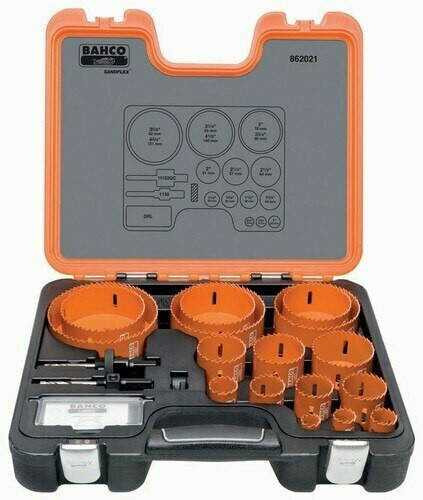 3/4 - 4 3/4" Bahco Bi-Metal Professional Holesaw Set 21 Pcs - 862021 Pro Torque Tools