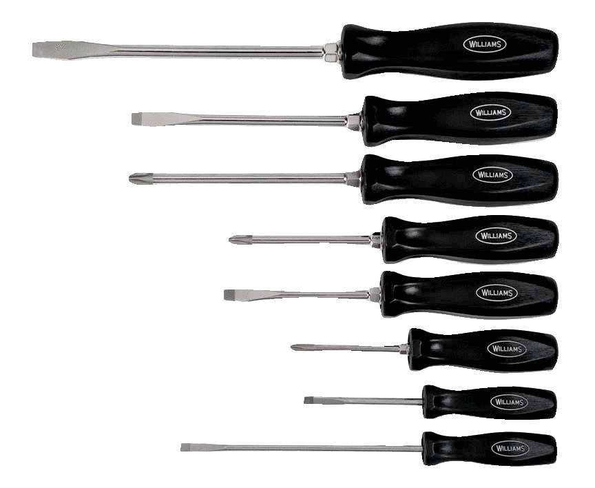 Durable 8-Piece Endurogrip Williams Screwdriver Set