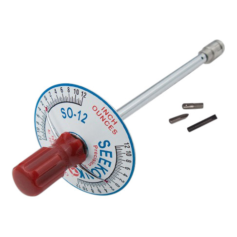 Seekonk 1/4'' Dr 0-12 Inch Ounce Vertical Torque Gauge Screwdriver S0-12