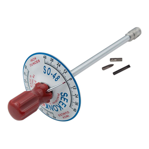 Seekonk 1/4'' Dr 0-48 Inch Ounce Vertical Torque Gauge Screwdriver 0-48