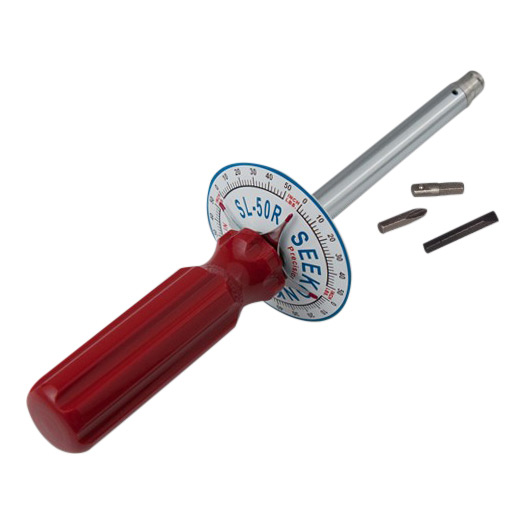 Seekonk 1/4'' Dr 0-50 In Lbs Vertical Torque Gauge Screwdriver  SL-50 Right