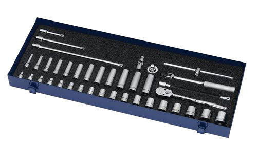 39 Pcs Tool Set /w Tb-104 Metal Tool Box