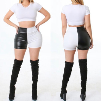 Hot Girl Leather Shorts
