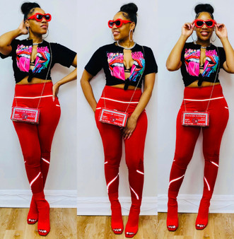 Reflective Leggings (Red)