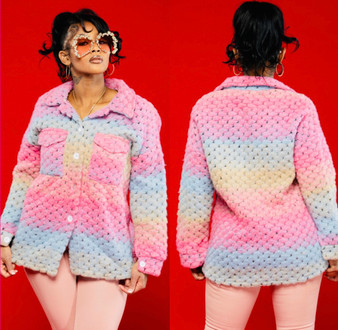 Unique Crochet Jacket (Pink)