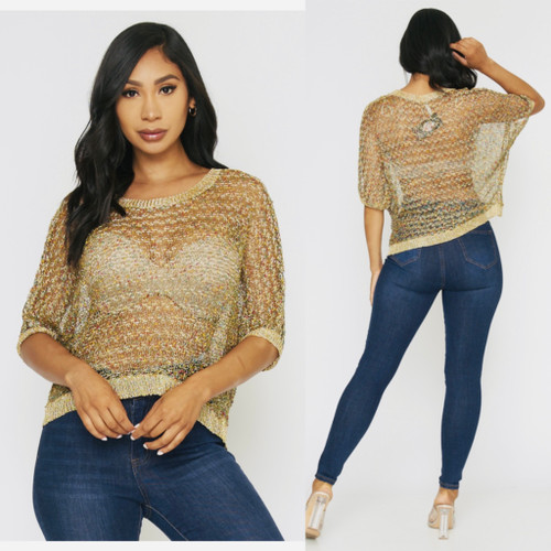 Gold Mesh Top