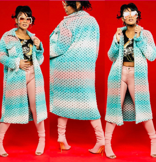 Long Unique Crochet Coat