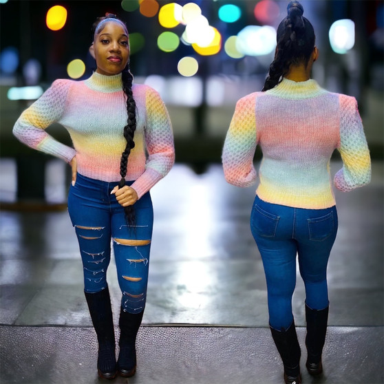 Chameleon Puff Sweater