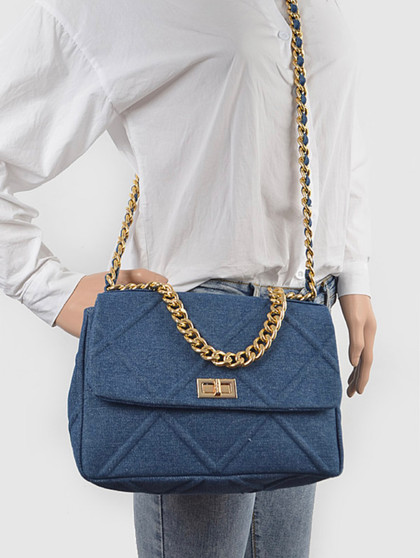 Denim Luxe Bag (Dark)