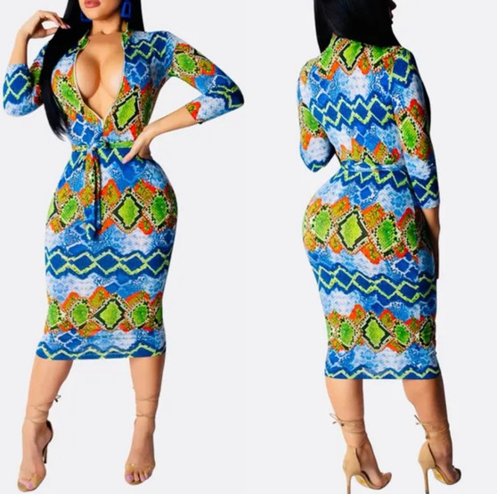 Multi Reptile Dress