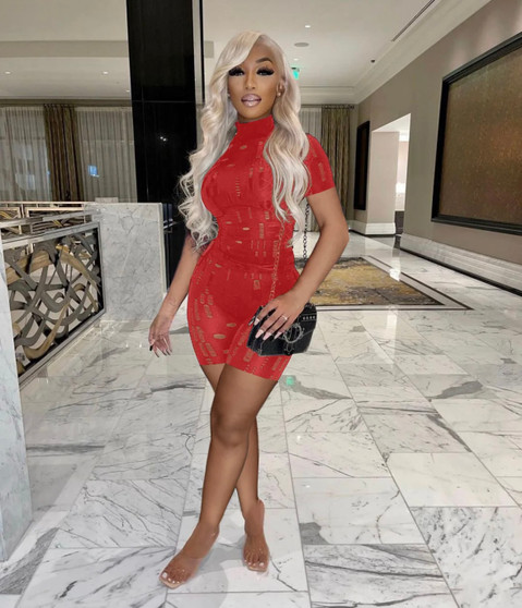 Talk That Talk Short Set (Red)