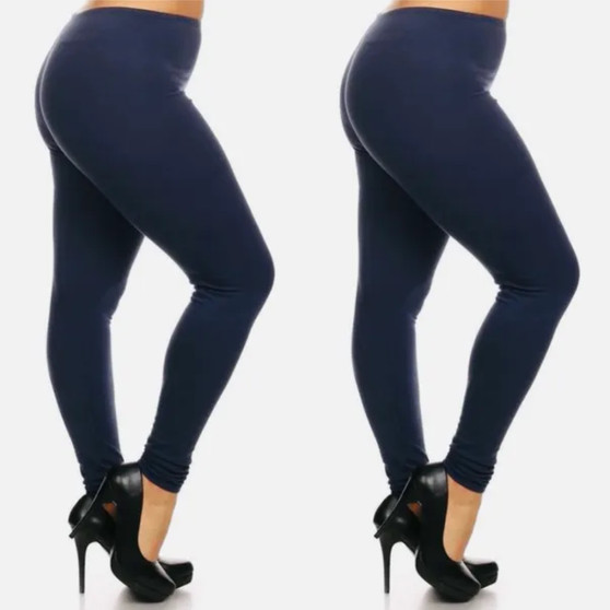 Plus Stretch Leggings (NAVY)
