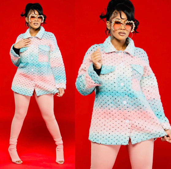 Unique Crochet Jacket (Teal)