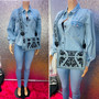 Diamond Denim Top