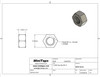 Machined Hex Nut
Thread Metric Standard M1.4 (1.40 UNM)
Pitch .30mm
ACF (across the flats) 2.25mm / .089"
Material Stainless Steel, Part Finish Color "Silver"
Price is for 100 count package