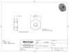 M.8  Hex Nut, 5/64" ACF, Brass 50 Count #11118BR