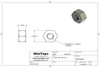 Machined Hex Nut
Standard Thread M1.2 (1.20UNM)
2.25mm / .089" ACF (Across the Flats)
Nickel Silver, Finish Color Dark Silver. Resistant to Tarnish.
Made on precision screw machines.
Price is for 100 count package
