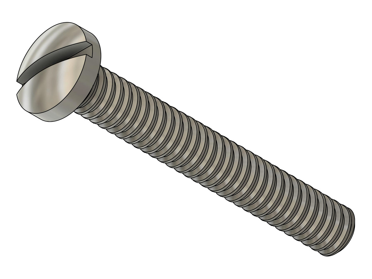 Machine Screw Modified Pan Head
Thread M1.4 (1.40UNM)
Pitch .30mm
Head Diameter 2.5mm
Threaded Length 9.7mm (3/8")
Overall Length 10.5mm
Material Stainless Steel, Finish Color Silver
Price is for 100 count package