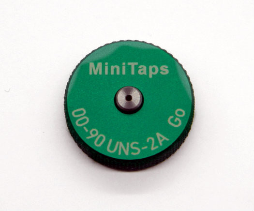 Thread Ring Go Gage in thread 00-90 Class UNS 2A; Precision Thread Gage made of High Speed Steel then hardened. The picture is of the gage.   