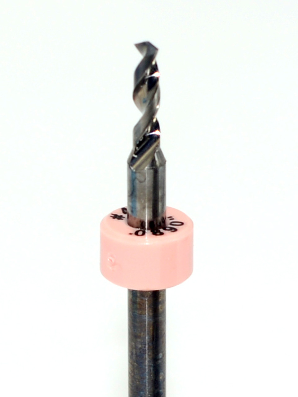 Drill bit Size: 2.26mm   #43 

 Flute length: sizes .50 to .65mm 8.90mm, sizes .70 to 2.50mm 10.50mm

Drill Point 135Â°, Shank .125â€ / 3.18mm,Overall length 38mm /1.50â€

All bits have plastic size rings, Material Micro-Grain Carbide Grade ISO K20 / K30

Drill bits Self centering on flat surface Other surfaces use center drill first
