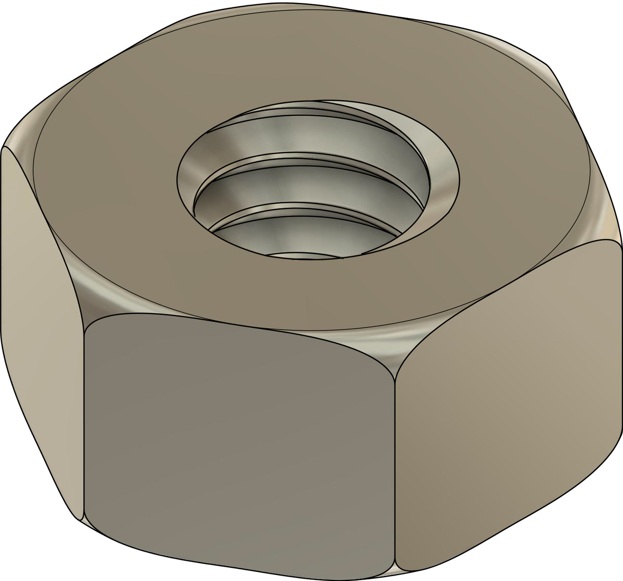 Machined Hex Nut
Standard Thread M1.2 (1.20UNM)
2.25mm / .089" ACF (Across the Flats)
Nickel Silver, Finish Color Dark Silver. Resistant to Tarnish.
Made on precision screw machines.
Price is for 100 count package