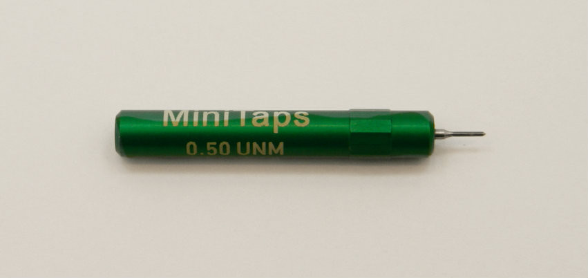 0.50UNM Plug Go Gage pitch .125mm; UNM stands for â€œUnited National Miniatureâ€ the American Metric miniature Thread standard. Precision Thread Gage made of High Speed Steel then hardened. Picture is representative of part.   Brand is;" MiniTaps" made specifically for us in Switzerland.
