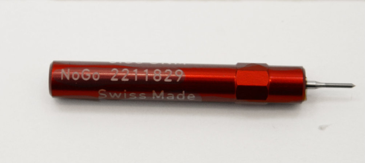 0.60UNM Plug No-Go Gage pitch .15mm; UNM stands for â€œUnited National Miniatureâ€ the American Metric miniature Thread standard. Precision Thread Gage made of High Speed Steel then hardened. Picture is representative of part,  We have two pieces in stock.  Brand is;" MiniTaps" made specifically for us in Switzerland.