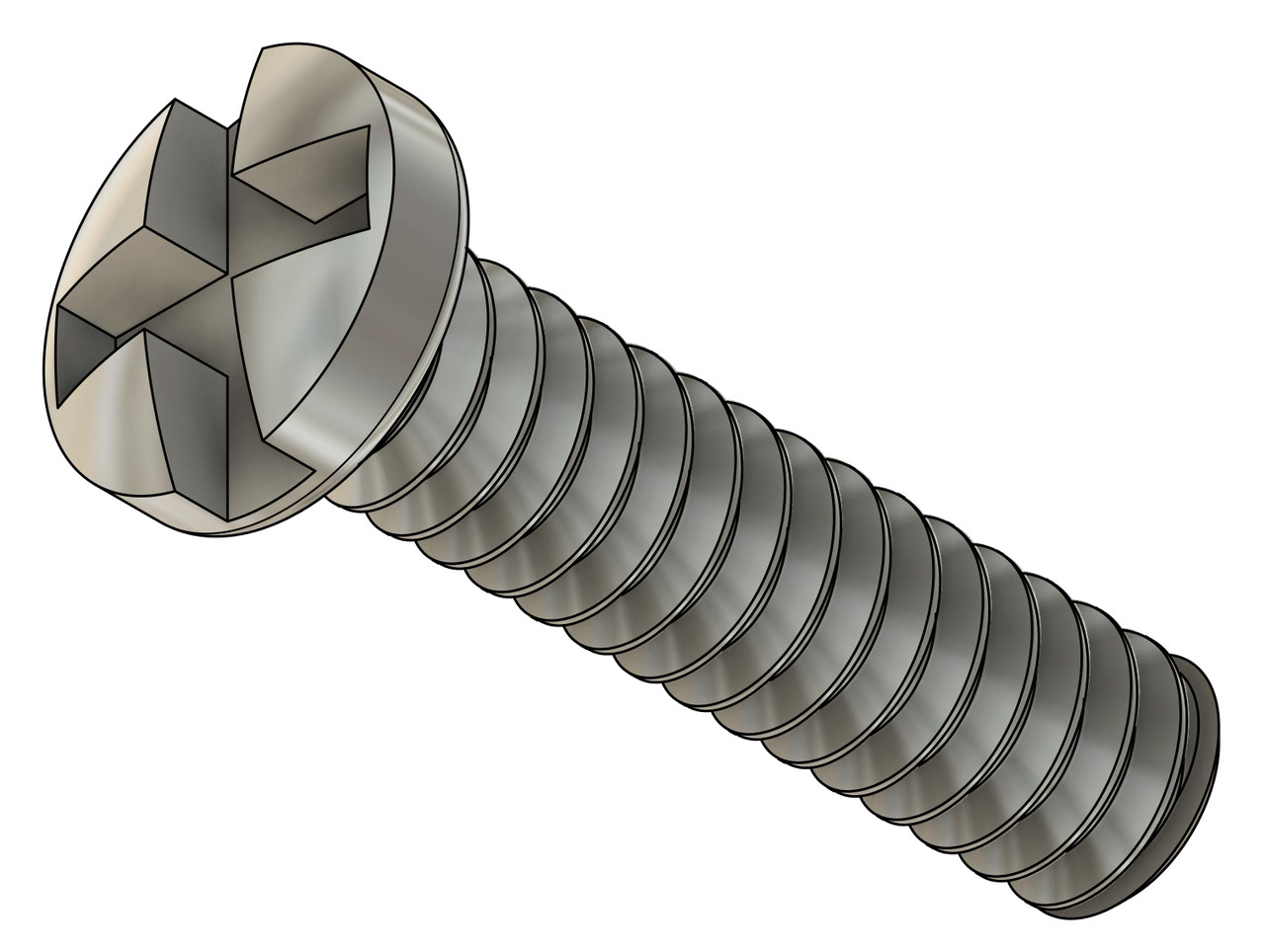 Machine Screw Pan Head
Slotted Cross-Recess (Phillips)
Thread 00-90 2A
Length Under Head 3/16" (4.7mm)
Overall Length 5.3mm
Head Diameter 0.078" (2.00mm)
Stainless Steel
100 Count Package