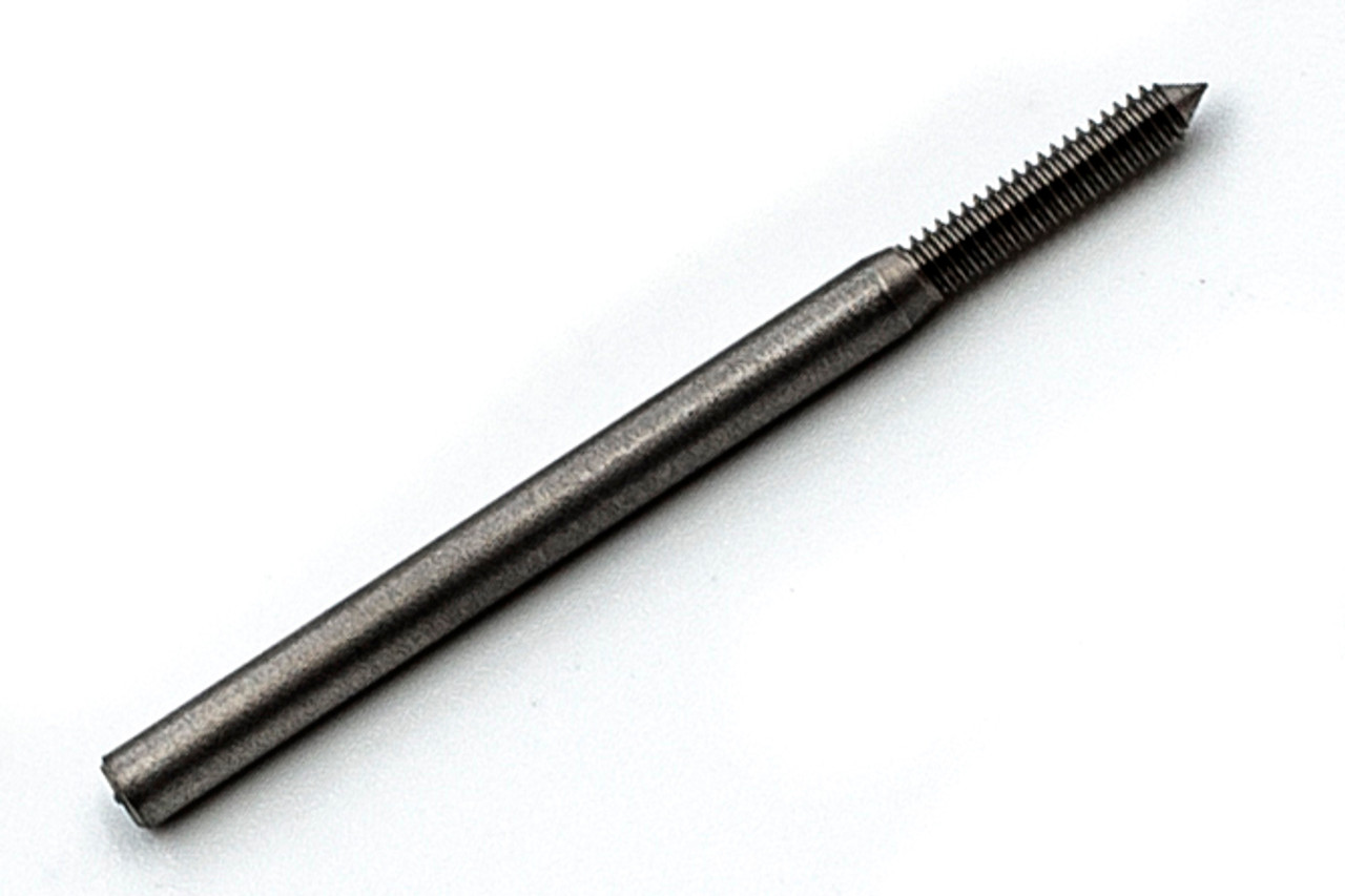 M1.6 Tap
Roll Form Plug
Made to DIN standards
Thread Pitch .35mm
Threading Length Approximately 6.0mm / 0.240”
Shank 2mm /0.78"
Made from Hardened High Speed Steel
Designed for production tapping in automatic screw machines, tappers, CNC lathes, and CNC mills.
Overall length of tap is 32mm (1.300") threaded length (tip to end of thread) 6.mm (0.240"). Lengths can vary slightly between batches.
