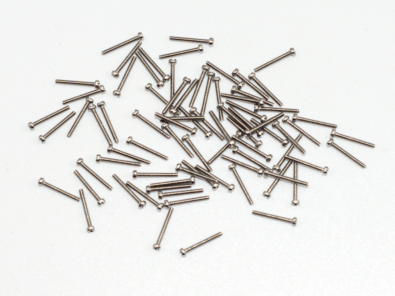 Machine Screw Pan Head
Slotted with Phillips (Cross-Recess) Drive
Thread M1.0 (1.00UNM)
.25mm Pitch
Threaded Length 8.0mm
Overall Length 8.8mm
Head 1.8mm
Stainless Steel, "Silver Finish"
Made on Precision Screw Machines.
Price is for 100 count package with bulk pricing available.  
Please contact us for bulk pricing pricing or any additional questions or information.