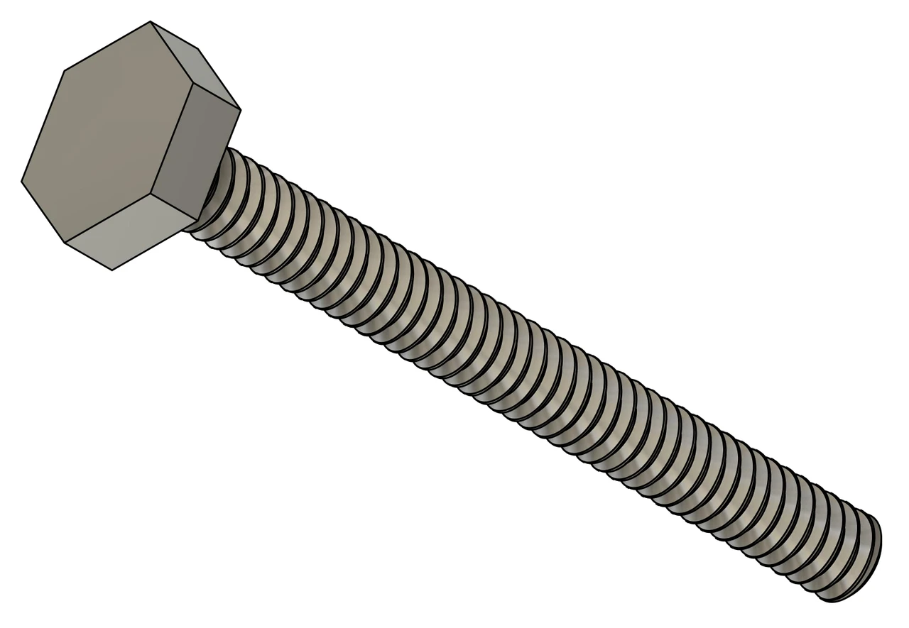 Machine Screw Hex Head
Thread M1.2 (1.20UNM)
Pitch .25mm
Head (ACF) Measurement 2.5mm
Threaded Shank Length 11.7mm
Overall Length 12.5mm
Material Stainless Steel
Finish Color Natural Stainless Steel "Silver" and Polished
The screw head has a slight doom and is polished.
Price is for 100 count package