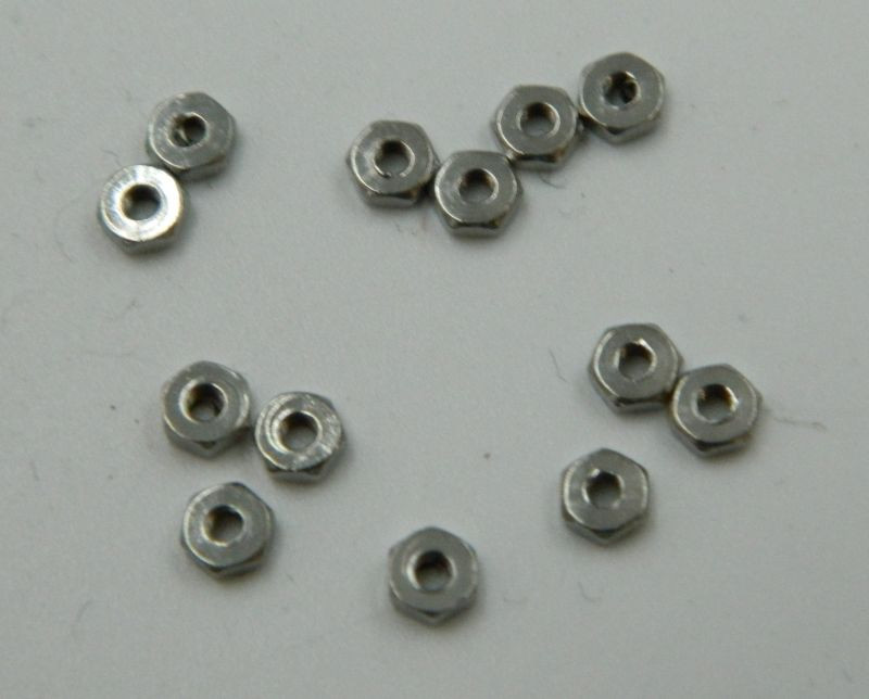 M1.0 Hex Nut, DIN 934 SS 100 Count, #11519SS
