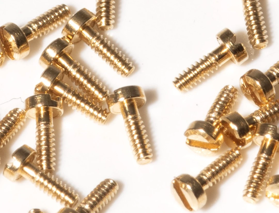 M0.8 X 2.5mm Machine Screw, Brass, 50 Count #11530BR