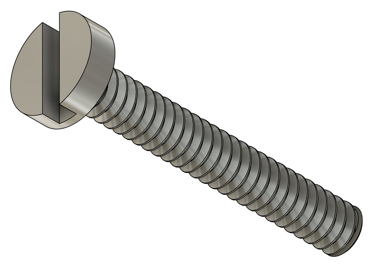 Machine Screw
Thread 00-90 (0.050”) Non-Standard / Oversized
Head Diameter 2.4mm / 0.098"
Overall Length 8.7mm / 0.346"
Material: Stainless Steel
Part Color Finish is Silver
Matching/Mating Hex Nut is #11120.
Price is for 100 count package