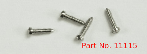 Machine Screw, Special
Thread M1.1
Overall Length (OAL) 5.5mm
Head Diameter 1.7mm
Material Nickel Silver, a copper alloy superior to brass
Finish Color Silver
Price is for 100 count package 