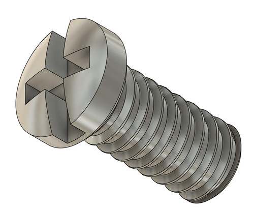 Machine Screw Pan Head with Philips X-Slot Drive

Thread M1.4, Pitch .30mm, Head 2.0mm, Overall Length 4.0mm, Threaded Length 3.20mm (Equivalent to 1/8")

Stainless Steel

Optional coated thread to help prevent screw from working loose.

Price is for 100 count package with bulk pricing available.

Please contact us for any additional questions or information.