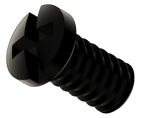 Thread M1.4 pitch .30mm length 2.3mm Machine Screw Pan Head with Philips X-Slot drive overall length 3.0mm material stainless steel color Black Oxide,  100 count package  Alternatively  we have stock of this item in silver color stainless steel.