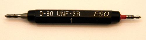 Thread Plug Gage 0-80 class UNF-3A;  Set  Go and No-Go Precision Thread Gage made of High Speed Steel then hardened. Picture is representative of the part