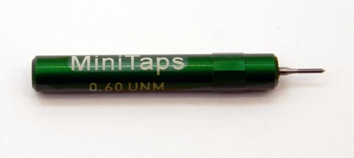 0.60UNM Plug Go Gage pitch .15mm; UNM stands for United National Miniature the American Metric miniature Thread standard. Precision Thread Gage made of High Speed Steel then hardened. Picture is representative of part,  We have two pieces in stock.  Brand is;" MiniTaps" made specifically for us in Switzerland