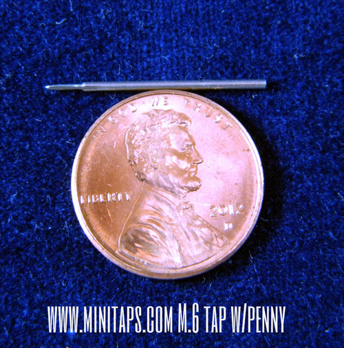 Sample of a M.6 Tap next to a penny the M.5 is smaller!