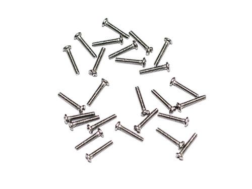 Machine Screw Pan Head
Slotted with Phillips (Cross-Recess) Drive
Thread M1.0 (1.00UNM)
.25mm Pitch
Threaded Length 5.0mm
Overall Length 5.8mm
Head 1.8mm
Stainless Steel, "Silver Finish"
Made on Precision Screw Machines.
Price is for 100 count package