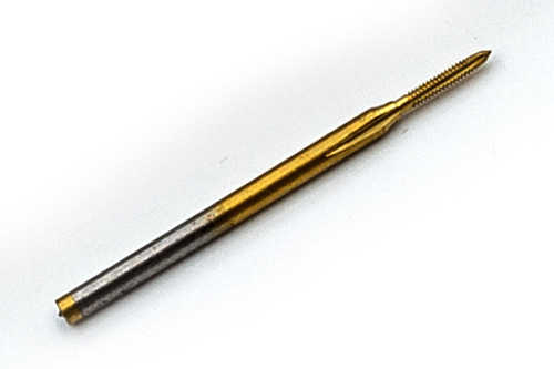 000-120 Tap
3 Flute Plug
TiN (Titanium Nitride) Coating
American Miniature (to ANSI B18.6.3) Size 000, Thread 120 Per Inch
Shank 0.060"
Made From Hardened High Speed Steel
Designed for Production Tapping in Automatic Screw Machines, Tappers, CNC Lathes, and CNC Mills. 000-120 Tap
3 Flute Plug
TiN (Titanium Nitride) Coating
American Miniature (to ANSI B18.6.3) Size 000, Thread 120 Per Inch
Shank 0.060"
Made From Hardened High Speed Steel
Designed for Production Tapping in Automatic Screw Machines, Tappers, CNC Lathes, and CNC Mills.