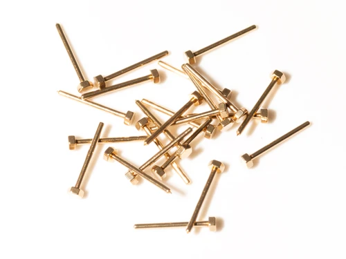 Hex Head 1.0mm Pin Rivet Brass 25 Count #15004BR