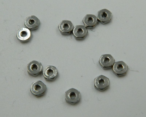 M1.6 Hex Nut, DIN 934 Brass 100 Count, #11124