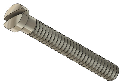 Machine Screw,   Thread 00-90 (0.046",) Overall Length (OAL) 9.4mm, Threaded Length 5/16", Head diameter 2.0mm,    Material: Nickel Silver, a premium copper alloy resistant to tarnish and often used in Jewelry and eyewear.   
Part Color is Silver,    Also available in Gold color finish (11111G)

Matching hex nut # 11101 or 11101G in gold.


Price is for 100 count package with bulk pricing available.
Please contact us for bulk pricing pricing or any additional questions or information.